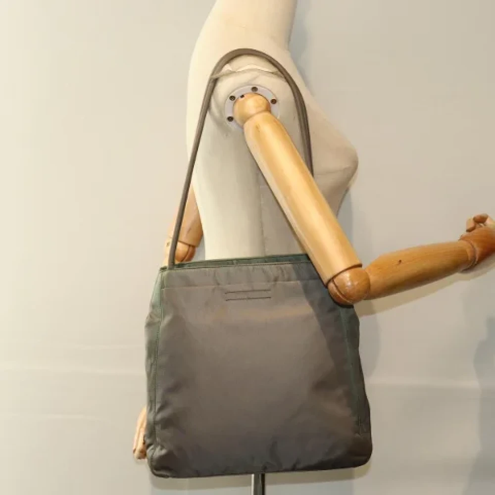 Prada Vintage Pre-owned Fabric totes Gray Dames