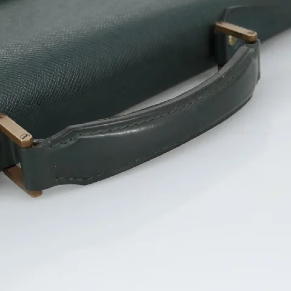 Louis Vuitton Vintage Pre-owned Leather briefcases Green Dames
