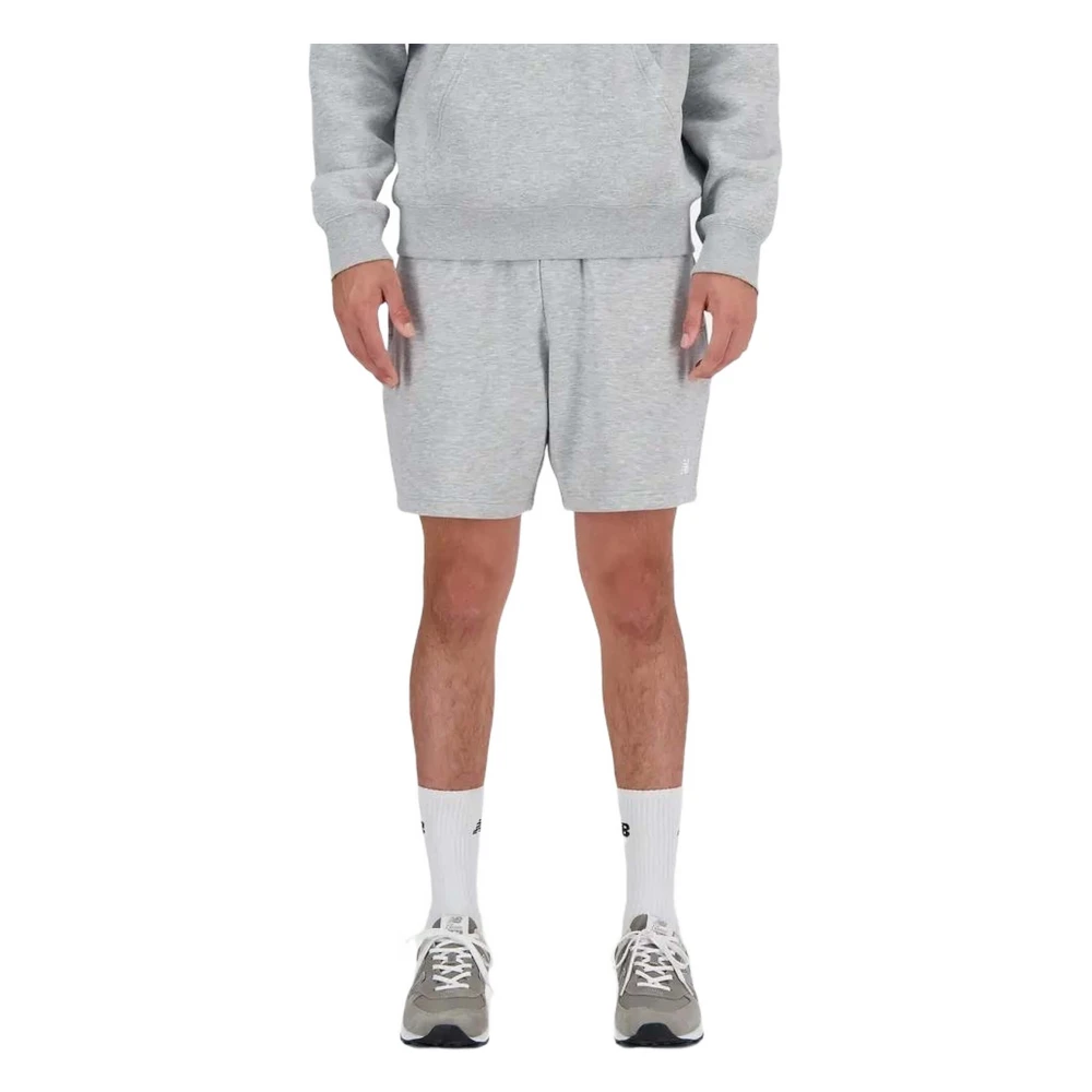 New Balance French Terry Shorts Gray Heren