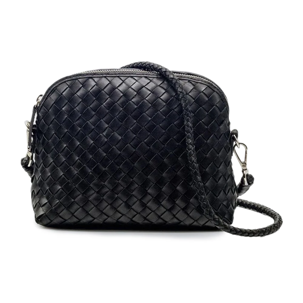 Dragon Diffusion Chunky Fellini Zwarte Leren Schoudertas Black Dames