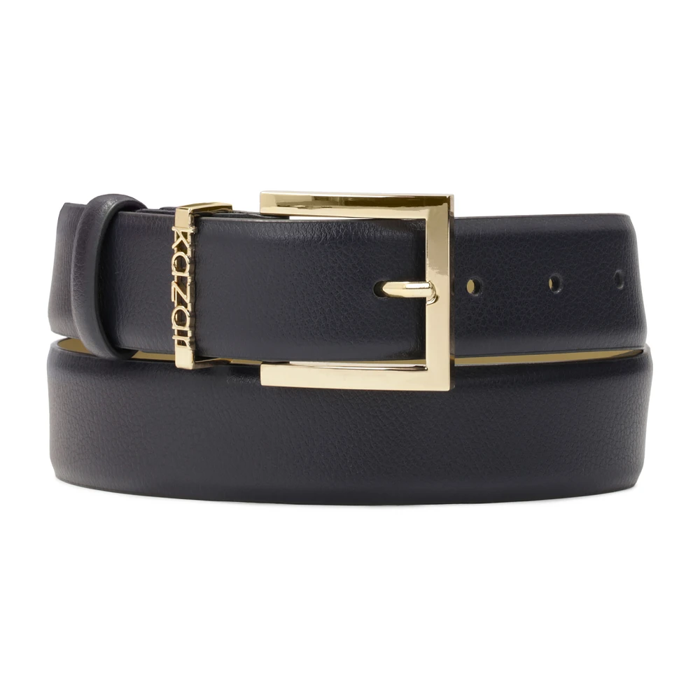 Kazar Donkerblauwe riem met riemlus met logo Blue Dames