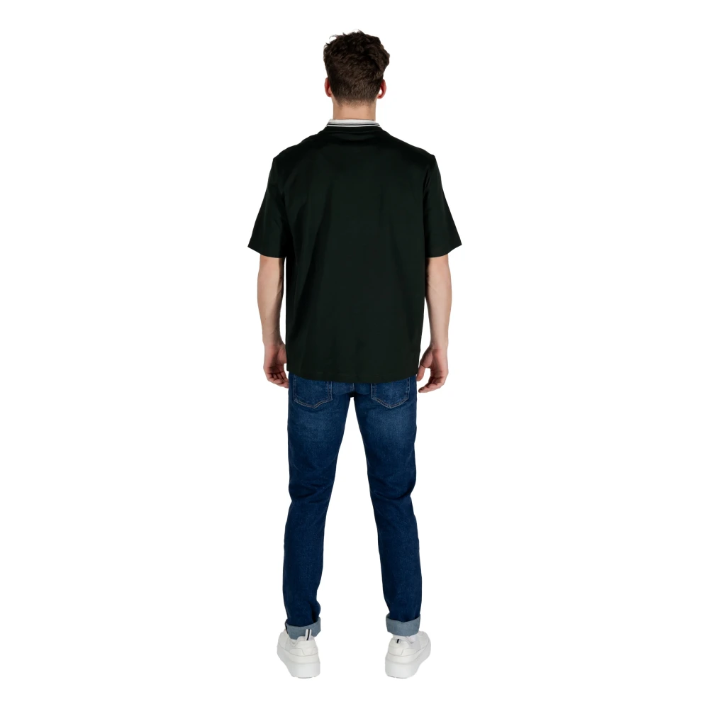 Armani Exchange Katoenen T-shirt korte mouwen lente zomer Black Heren