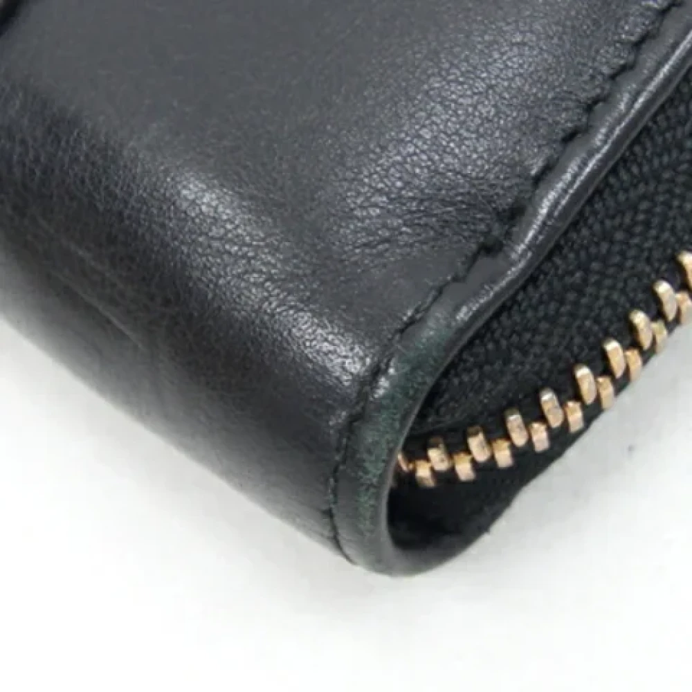 Bvlgari Vintage Pre-owned Leather wallets Black Dames