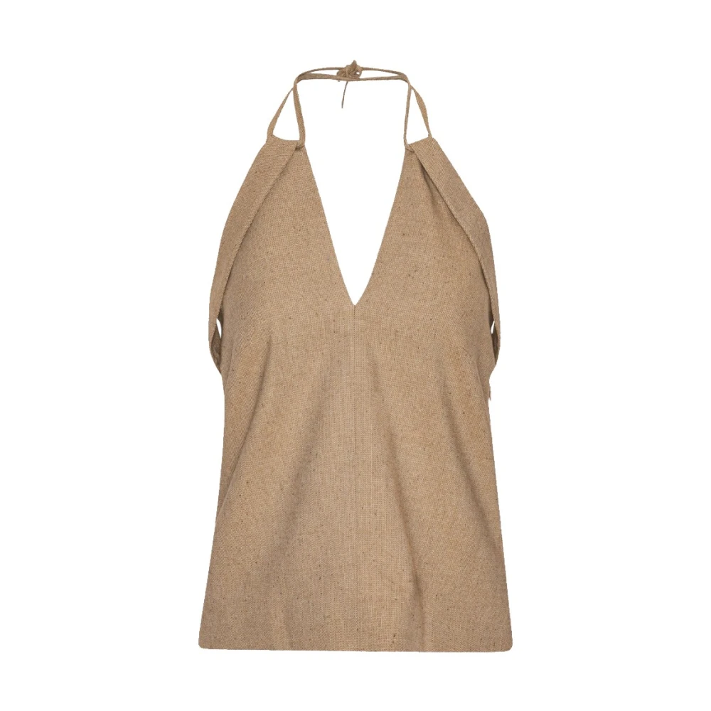 Remain Birger Christensen Sleeveless Tops Beige Dames