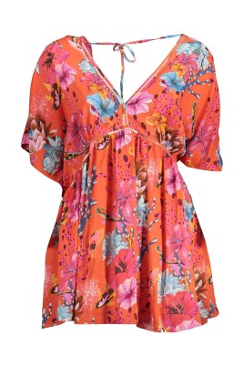 red-floral-kaftan-dress-v-neck