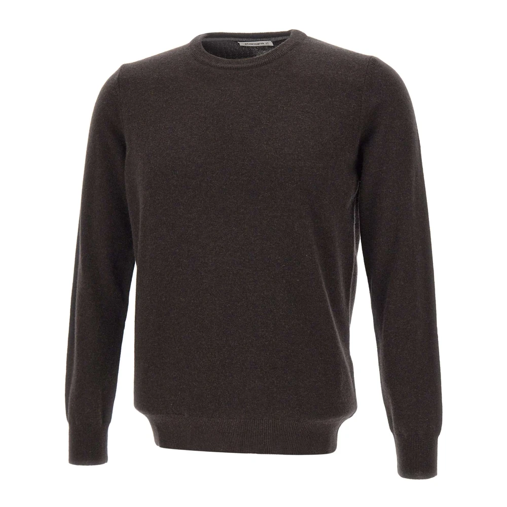 Kangra Men's Brown Round-Neck Knitwear, 2XL, Crew Neck Jumper