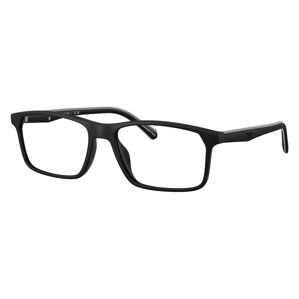 Emporio Armani Unisex Black Glasses, 54 Mm, Ea3266u Optical Frame