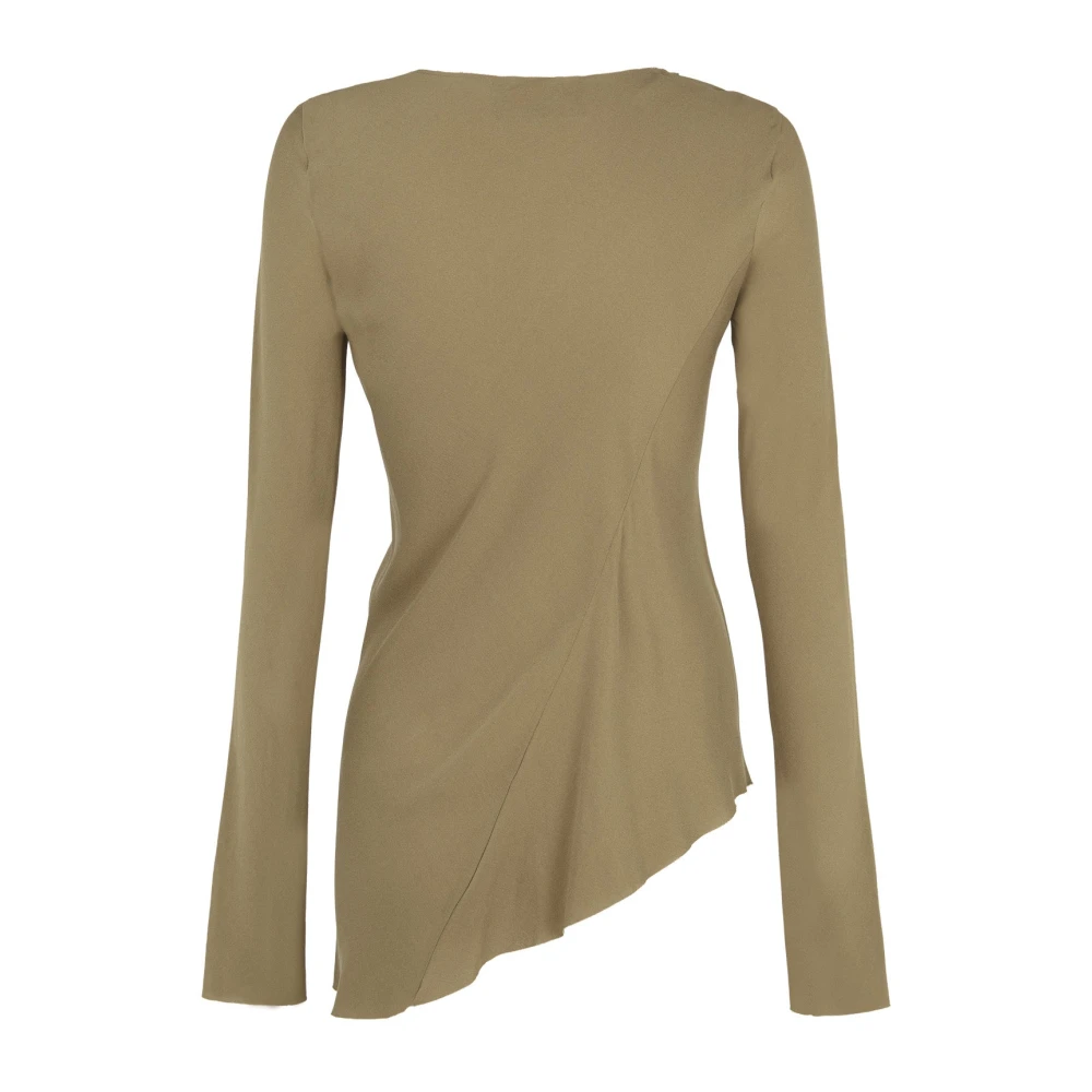 Cortana Zijden Stretch Top Boothals Green Dames