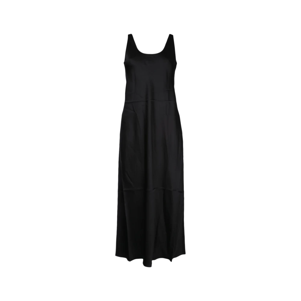 Calvin Klein Satijnen Slip Jurk Black Dames