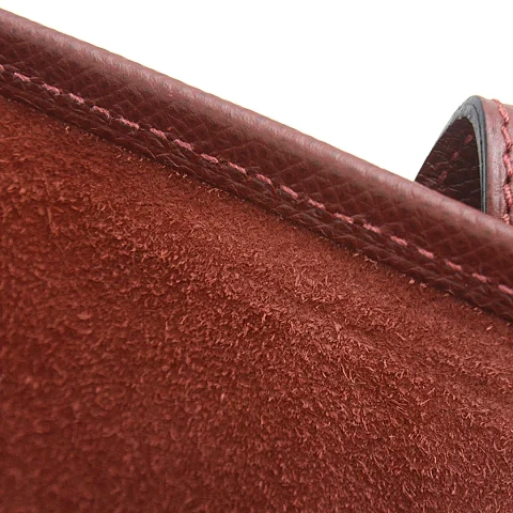 Hermès Vintage Pre-owned Leather crossbody-bags Red Dames