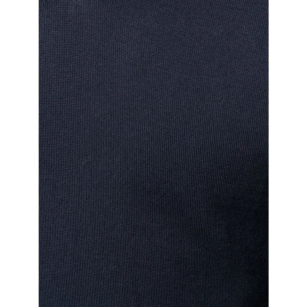 John Smedley Polo Shirts Blue Heren