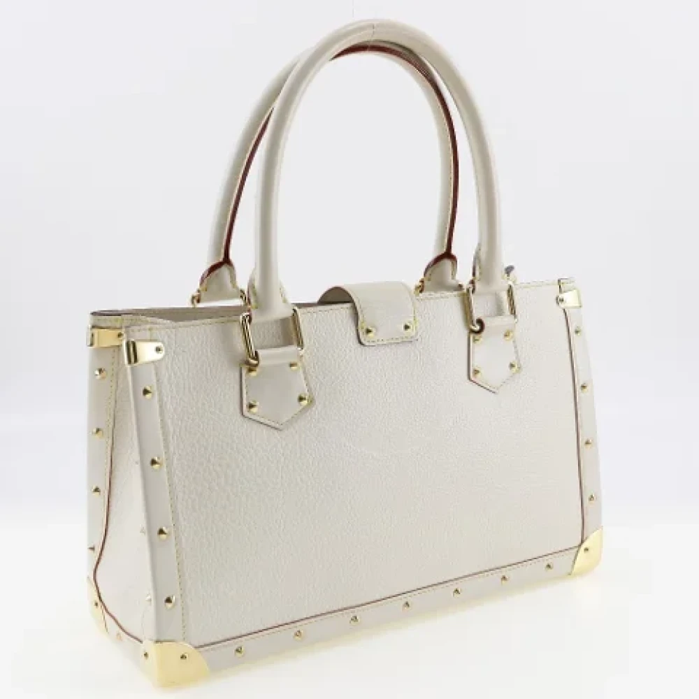 Louis Vuitton Vintage Pre-owned Leather handbags Beige Dames