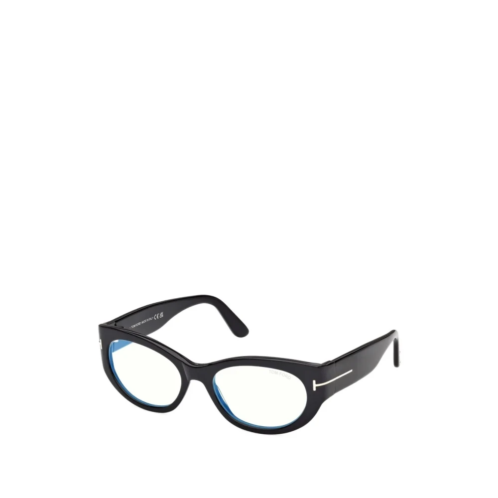 Tom Ford Women's Black Glasses, 54 Mm, Round Frame Glasses