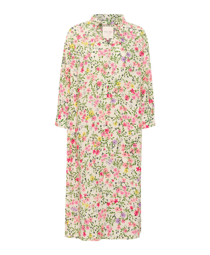 Vestido estampado floral con mangas ¾, Part Two, Mujer