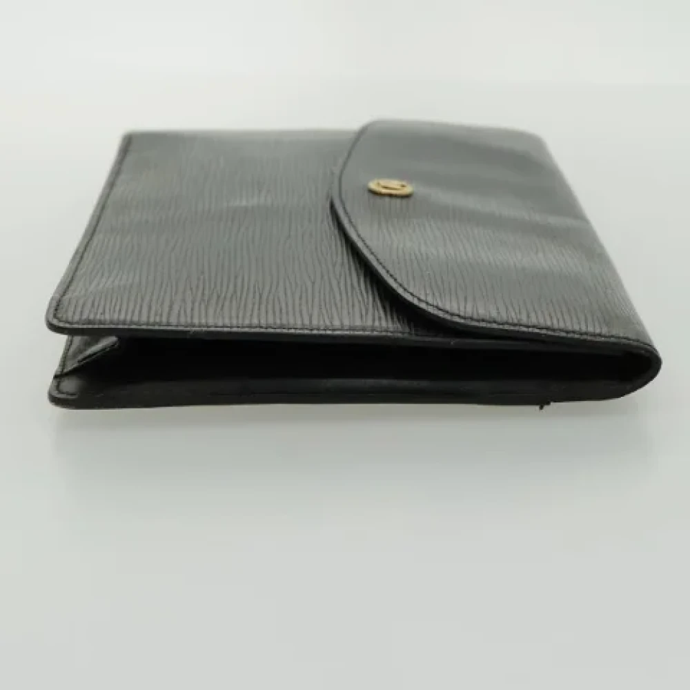 Louis Vuitton Vintage Pre-owned Leather clutches Black Dames