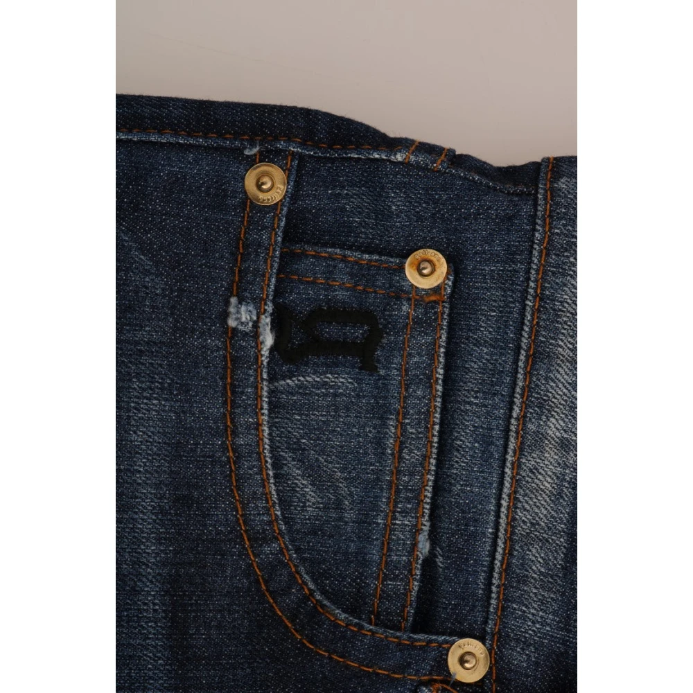 John Galliano Stijlvolle Skinny Low Rise Denim Jeans Blue Dames