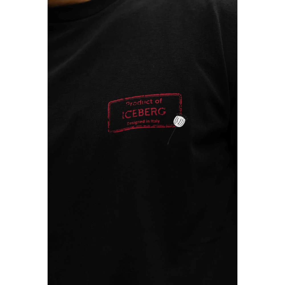 Iceberg 5D F015 Jersey T-Shirt Heren Zwart Black Heren