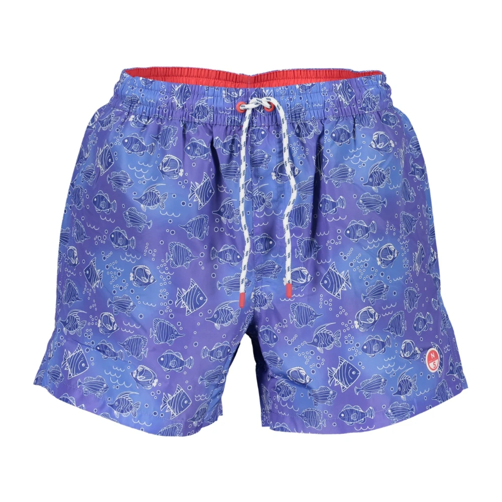 North Sails Paarse Zwembroek met Boxer Stijl Purple Heren