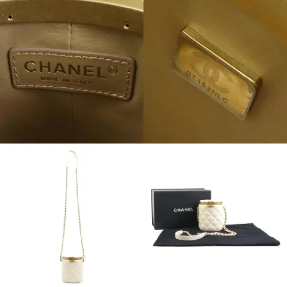 Chanel Vintage Pre-owned Leather chanel-bags White Dames