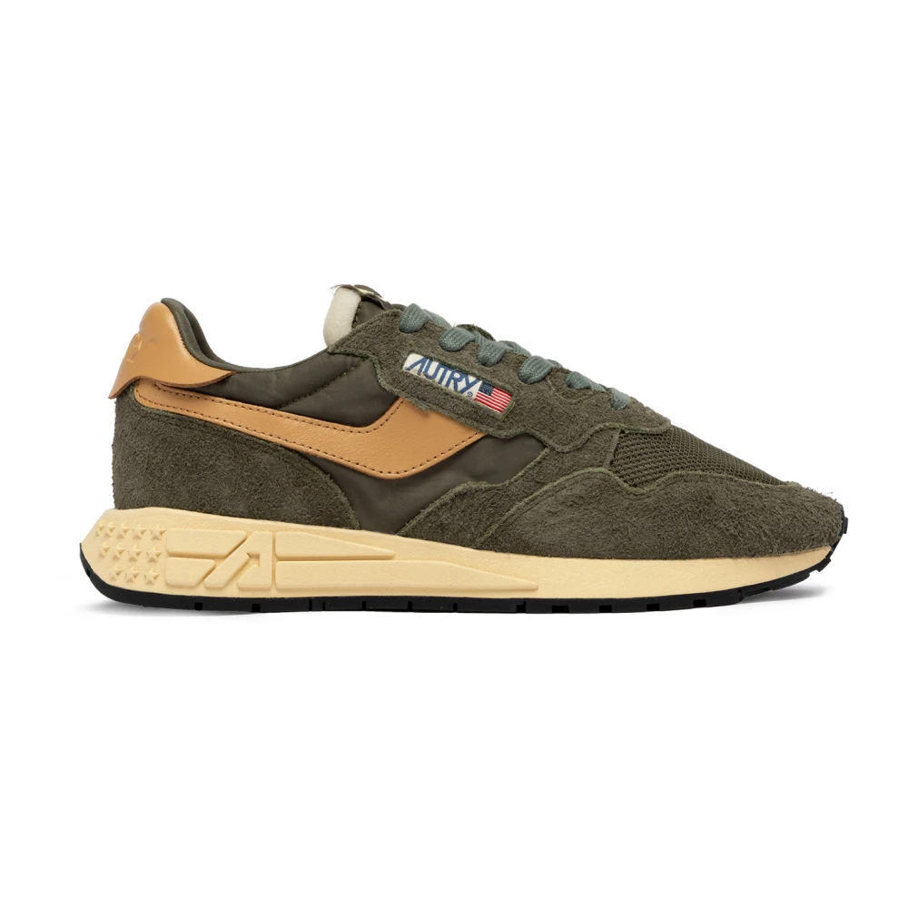Autry Women's Green Sneakers, 7 Uk, Reelwind Low Sneaker