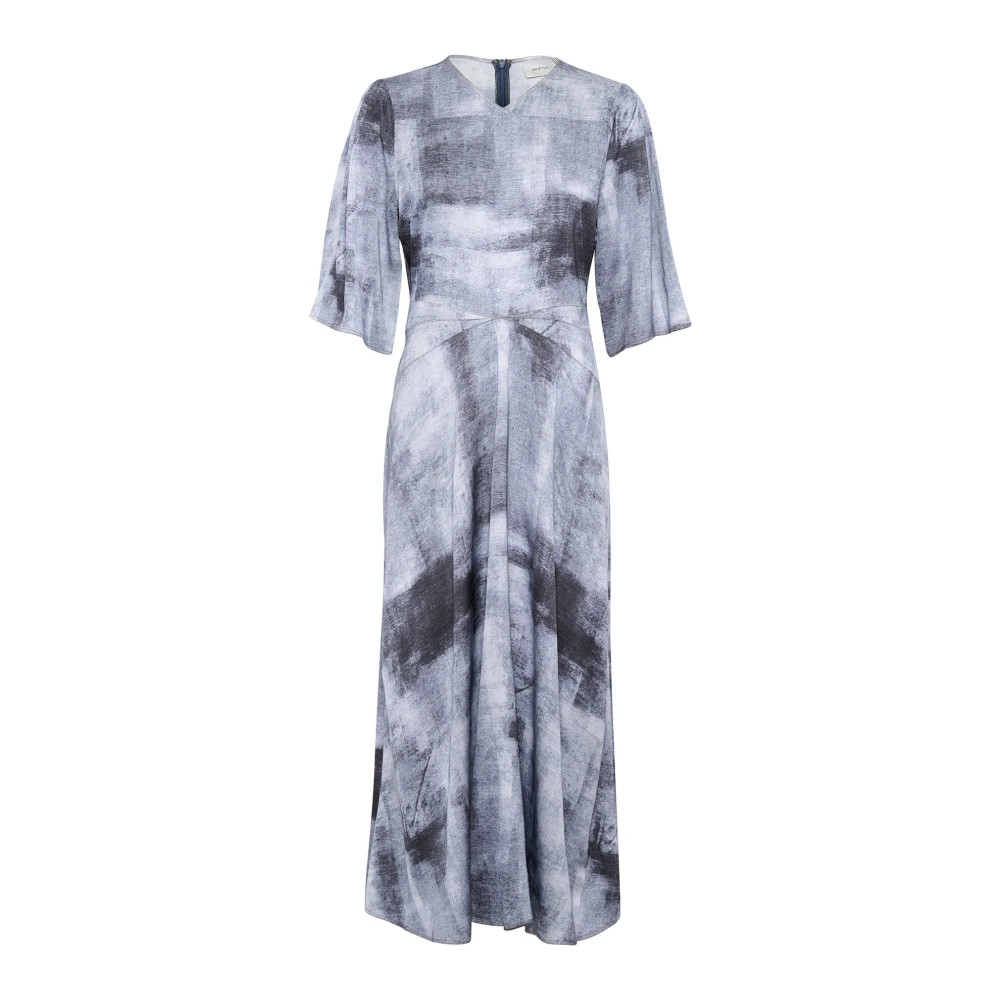 Gestuz Blauwe Denim Jurk met Print Multicolor Dames
