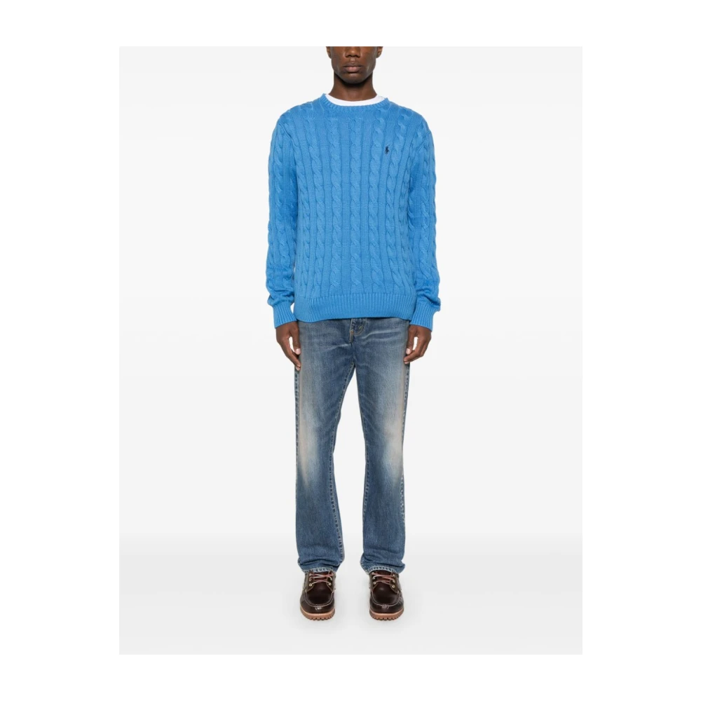Polo Ralph Lauren Blauwe Crew Neck Sweatshirt Blue Heren