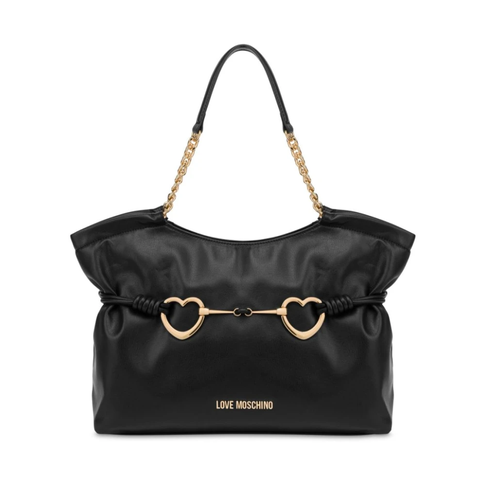 Love Moschino Zwarte schoudertas voor vrouwen Black Dames