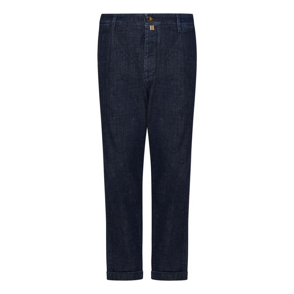 Jacob Cohën Blauwe Slim Fit Jeans met Logo Blue Heren