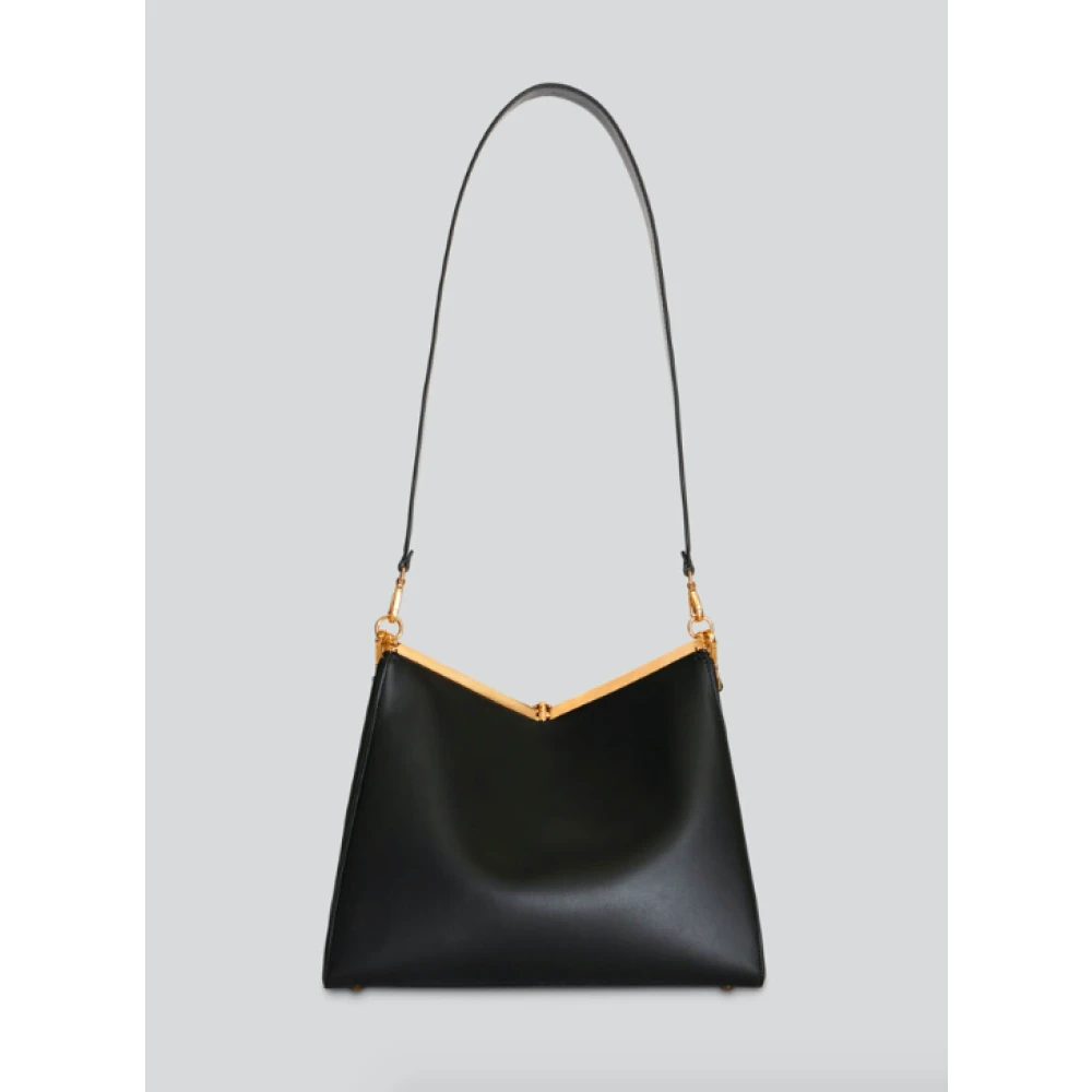 ETRO Zwarte Leren Schoudertas Vela Black Dames