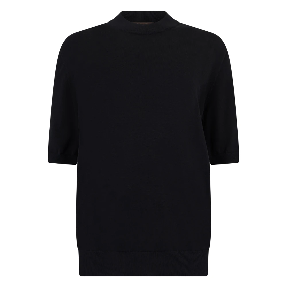 Slowear Hombre Negro - Suéter De Algodón De Manga Corta - Knitwear - M