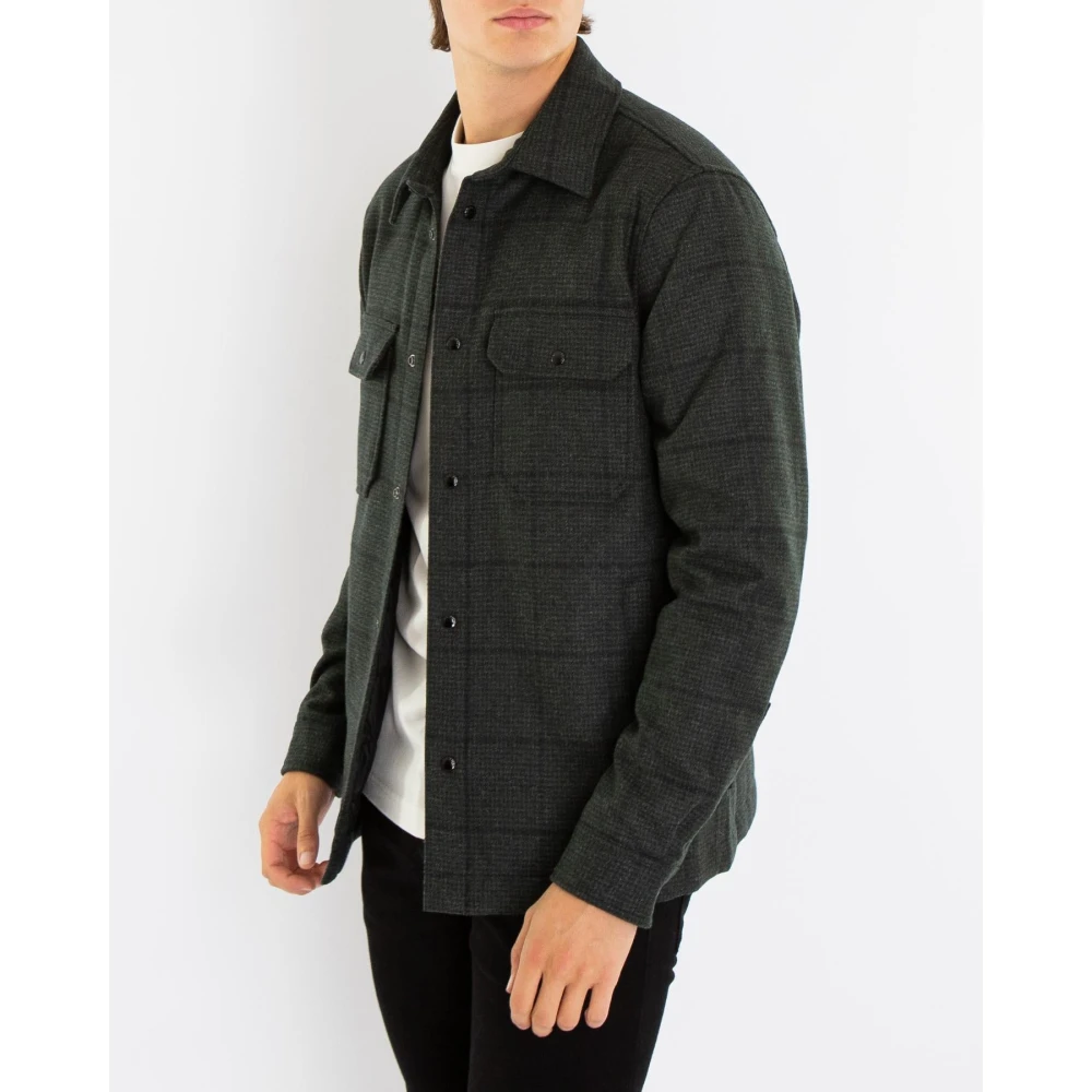 Woolrich Alaskan Wool Overshirt Green Heren