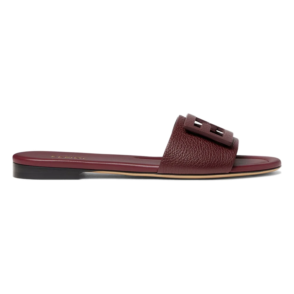 Fendi Women's Leather Flat Sandals - Boredaux - Size 4 (37) - Image 3