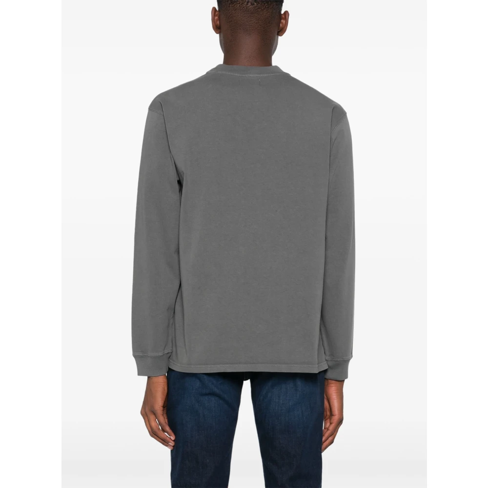 Autry Logo Patch Longsleeve T-Shirt Gray Heren