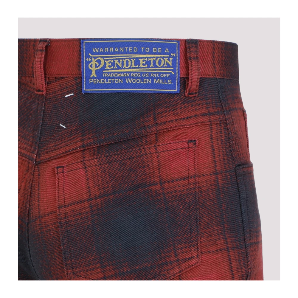 Maison Margiela Zwart Rood 5-Zakken Jeans Multicolor Heren