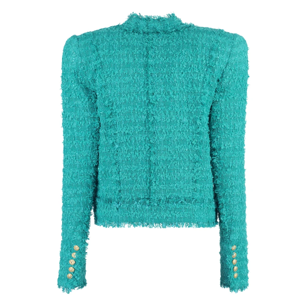 Balmain Stijlvolle Jas voor elke gelegenheid Green Dames