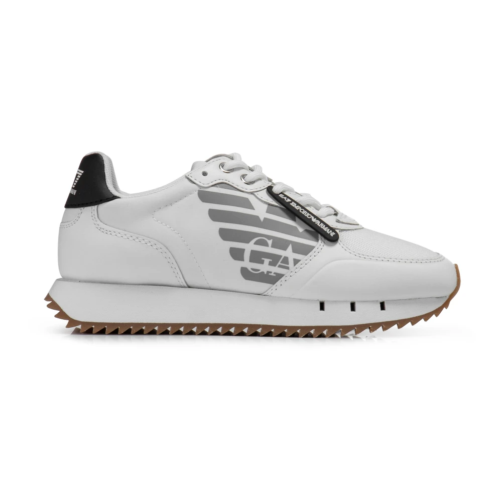 Emporio Armani Ea7 Mannelijk Wit Schoenen Heren, 40 Eu, Leer, Te Leren Sneakers
