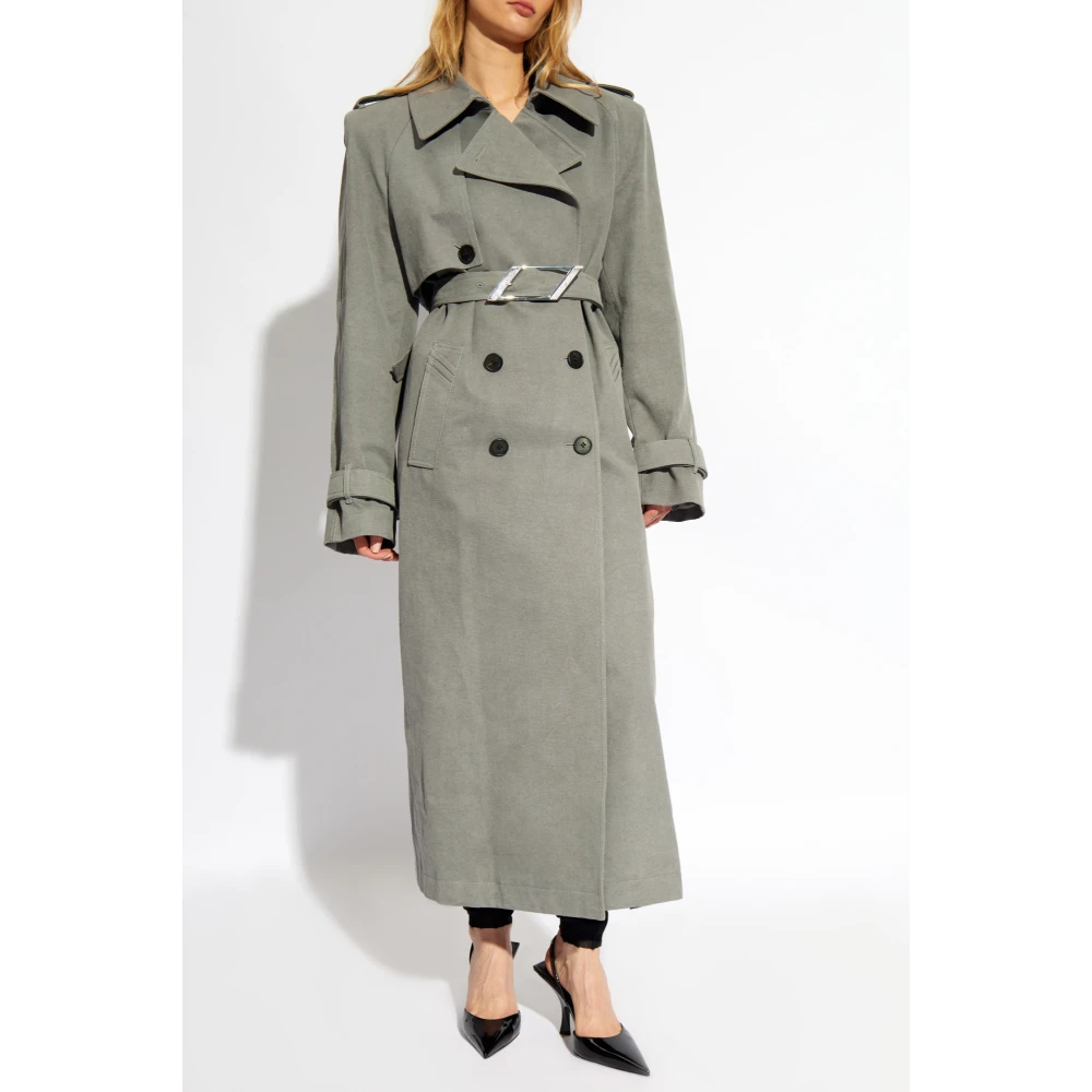 The Attico Denim Trench Gray Dames
