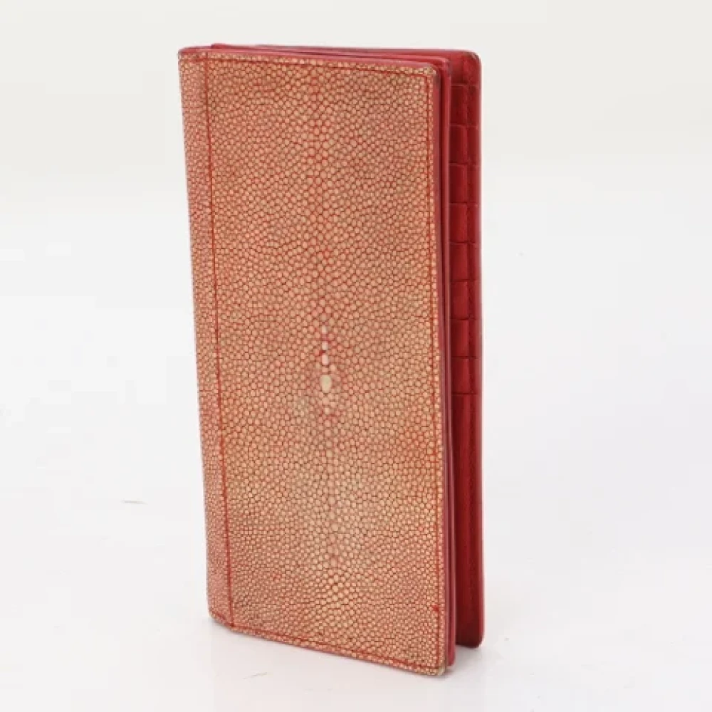 Bottega Veneta Vintage Pre-owned Leather wallets Orange Heren