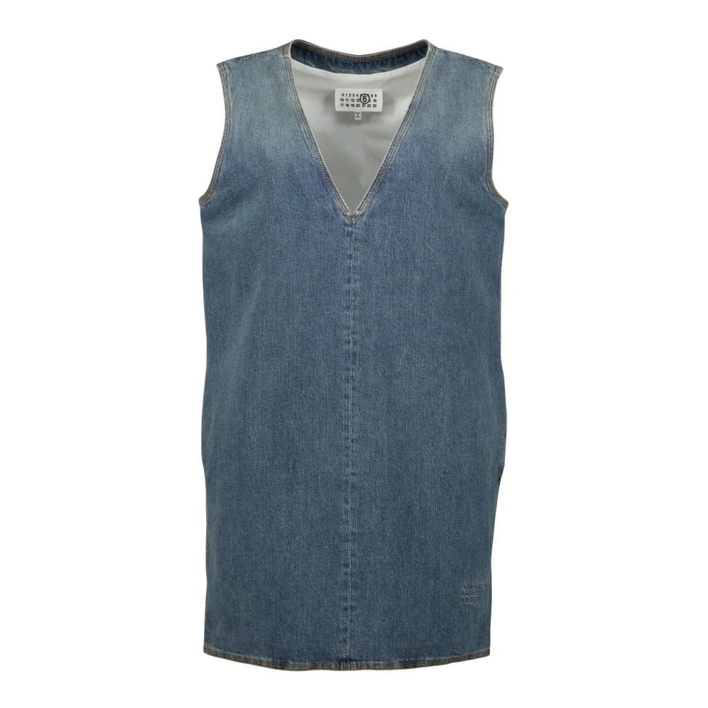 Mm6 Maison Margiela Women's Blue Short Dresses, Xs, S62dd0049 Dress