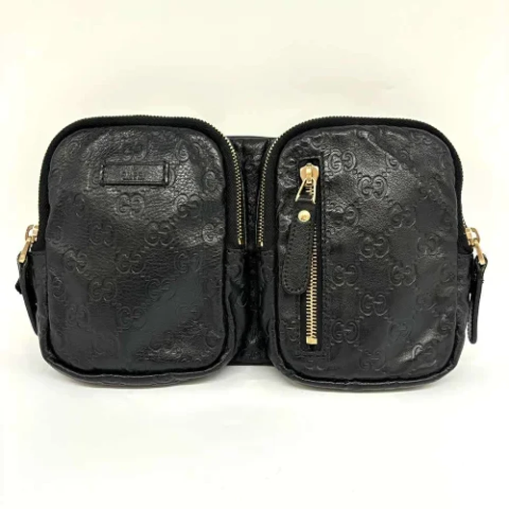 Gucci Vintage Pre-owned Leather gucci-bags Black Dames