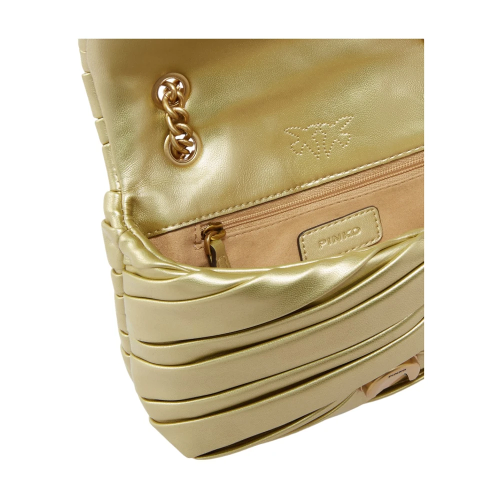 pinko Stijlvolle Leren Tas Yellow Dames