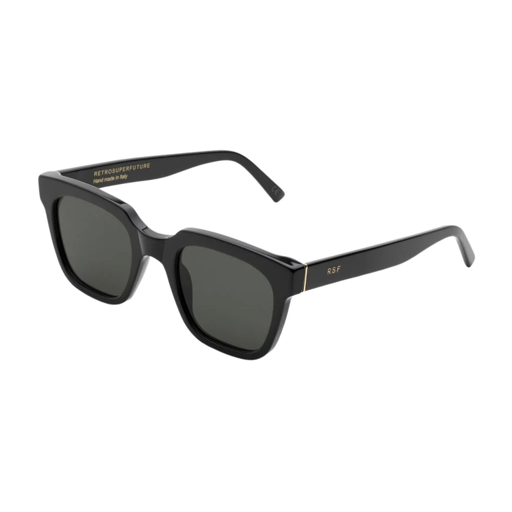 Retrosuperfuture Unisex Black Oqu Giusto Sunglasses Acetate Squared Normal - Image 4