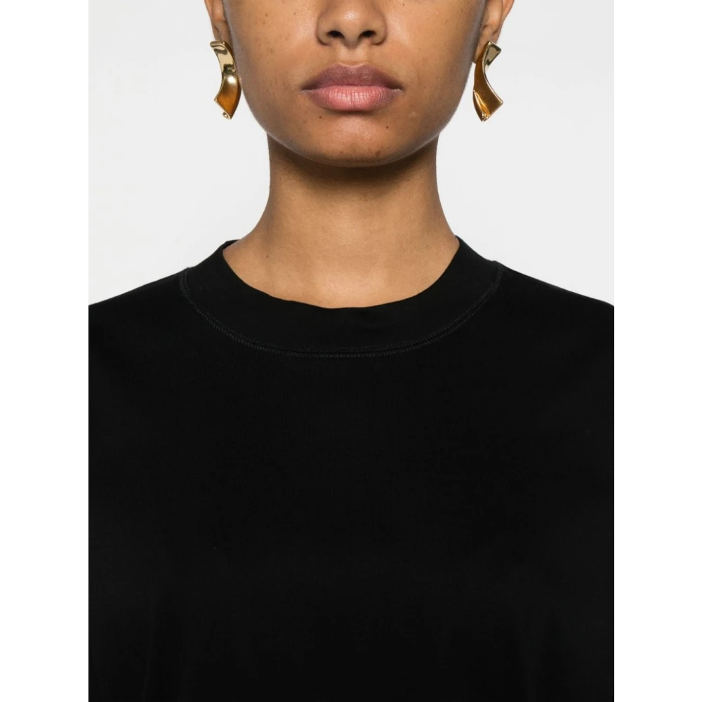 Birgitte Herskind Zwart Katoenen Jersey Crew Neck T-shirt Black Dames