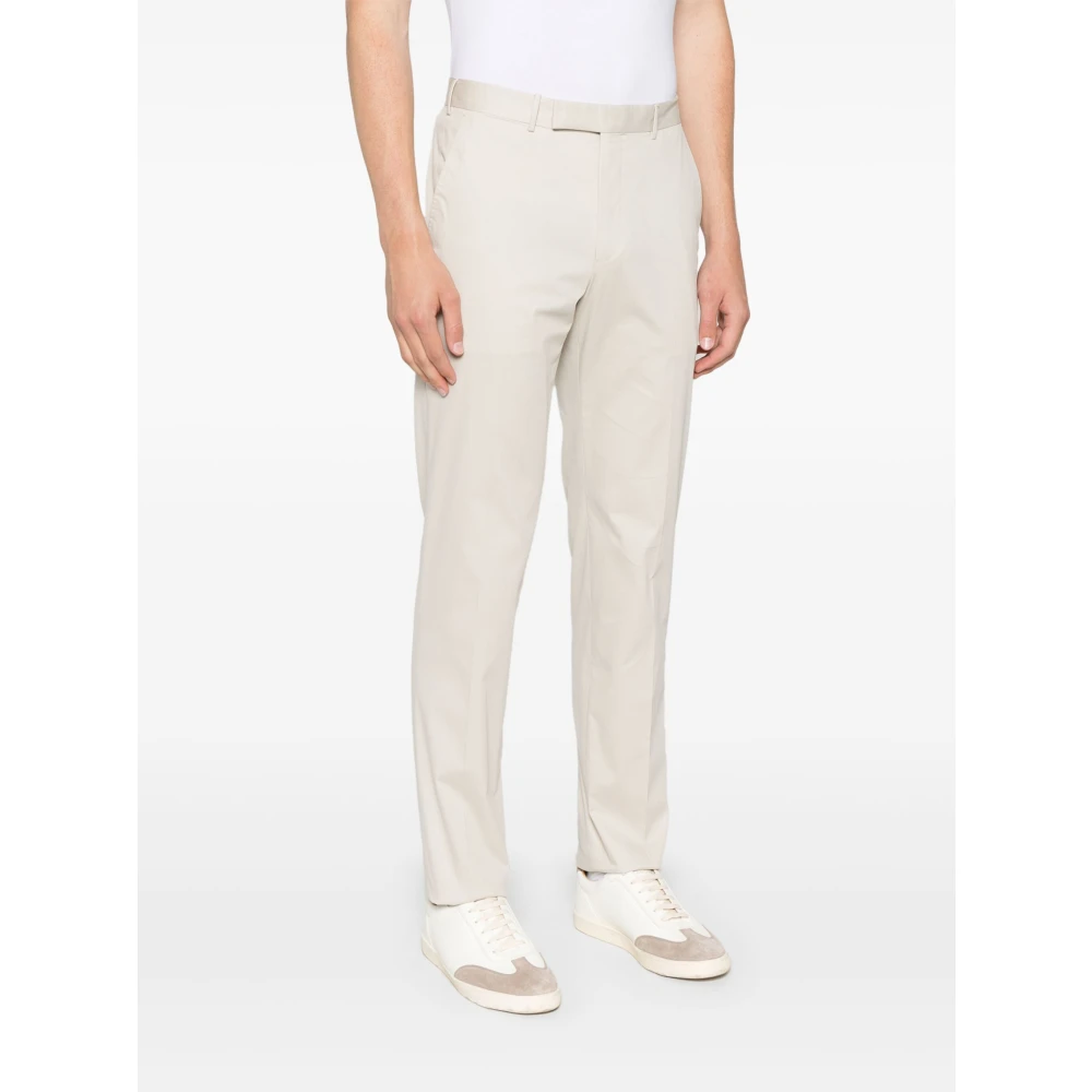Ermenegildo Zegna Katoenen broek met zij- en achterzakken Beige Heren