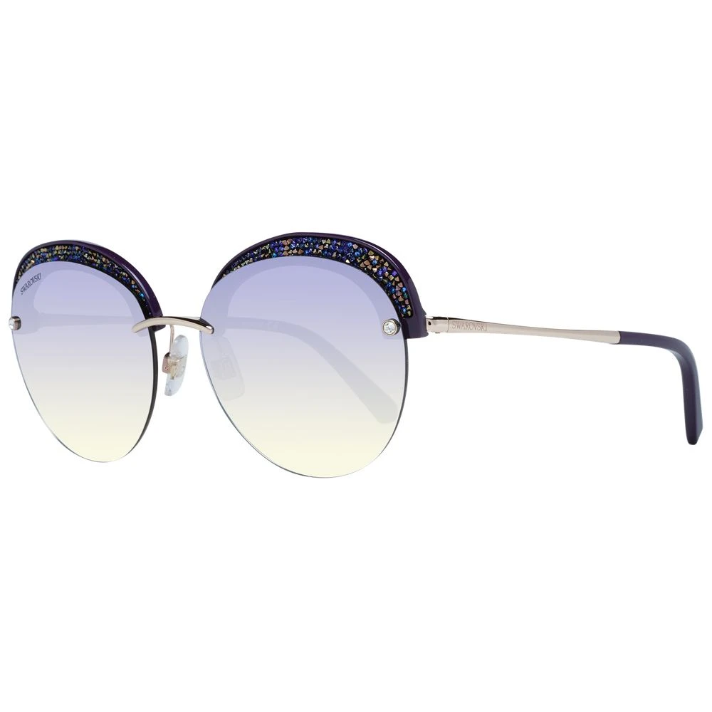 Swarovski Women's Purple Butterfly Sunglasses Gradient Lens