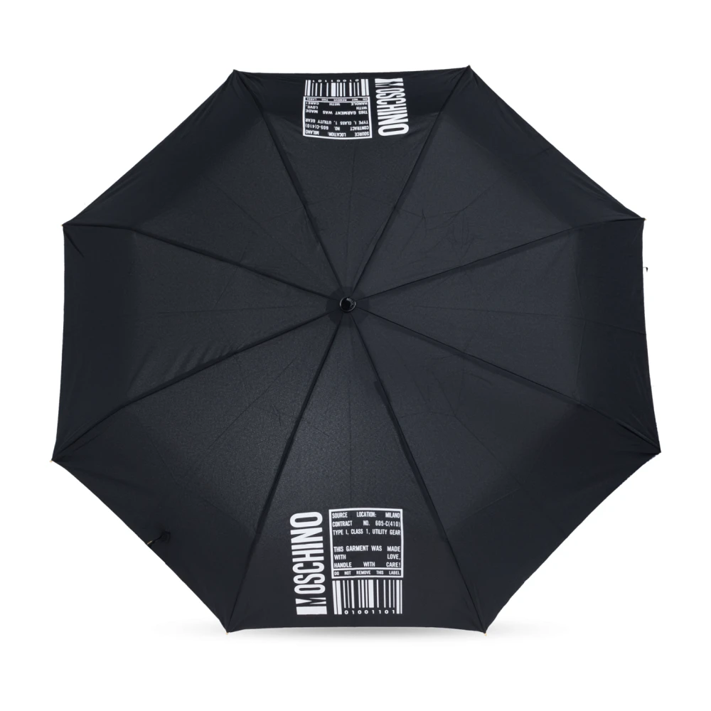 Moschino Paraplu met logo Black Unisex