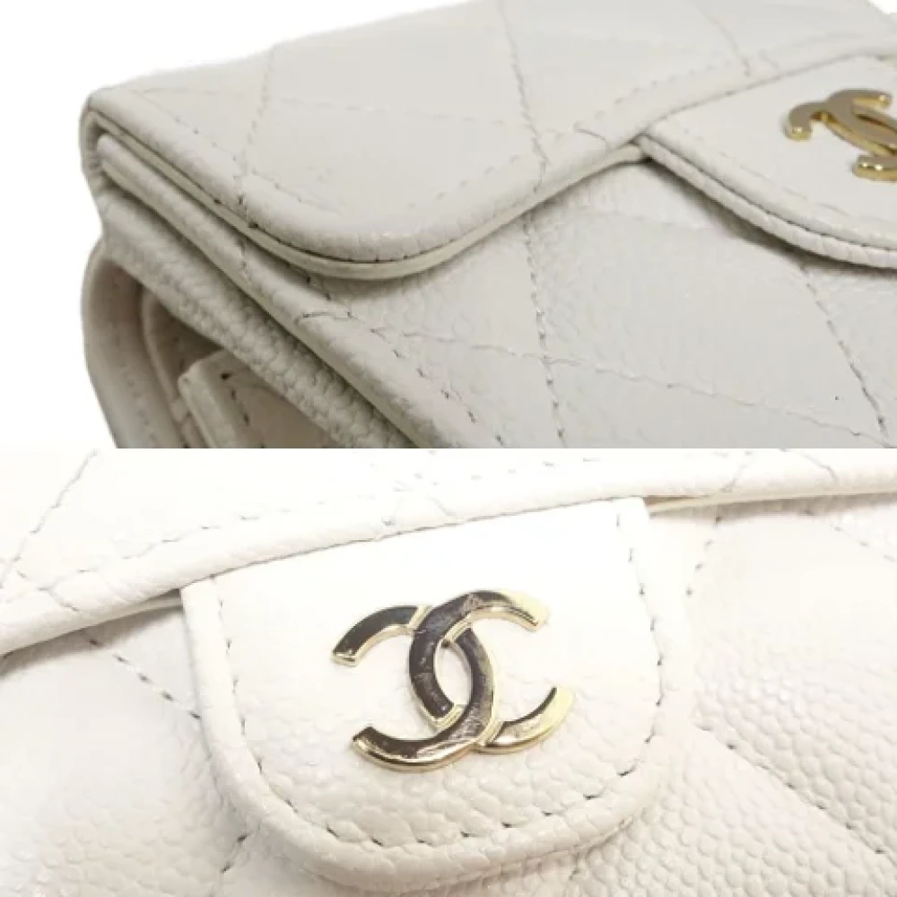 Chanel Vintage Pre-owned Leather wallets White Dames