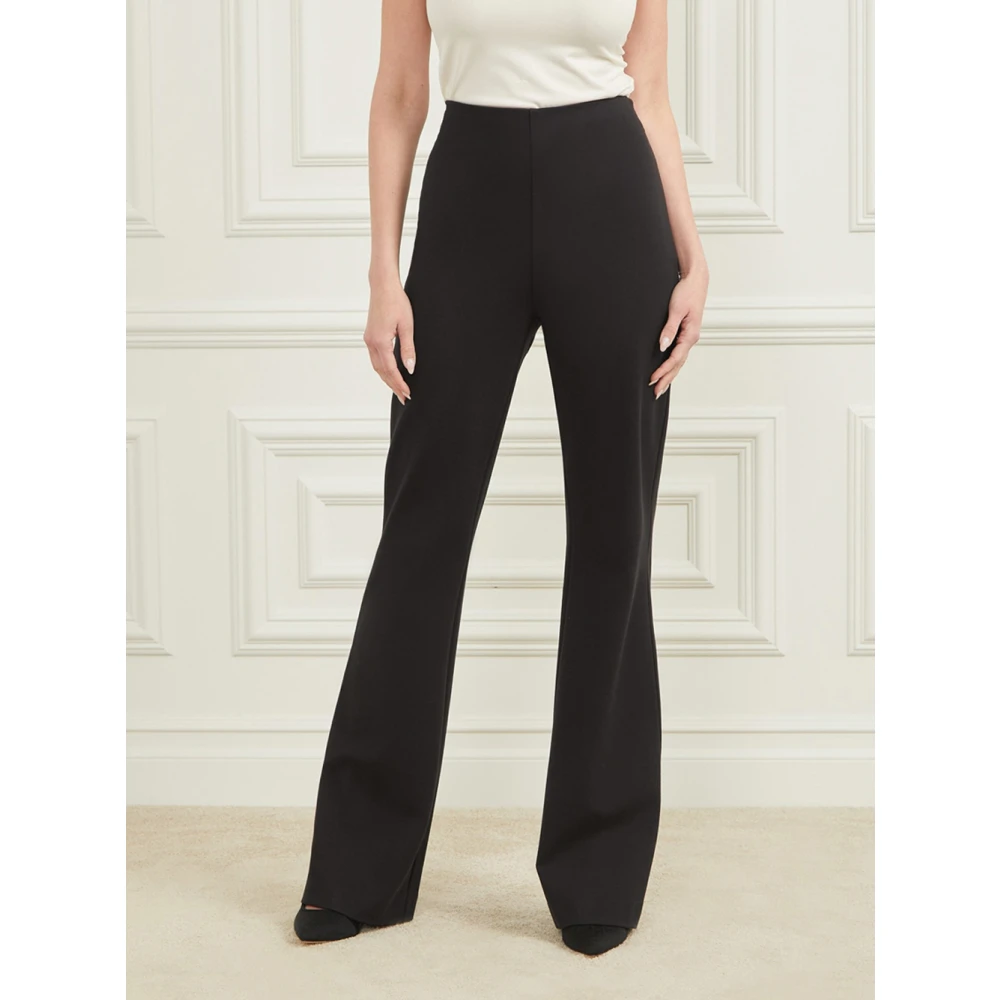 Guess Zwarte Straight Broek Hedendaags Elegant Look Black Dames