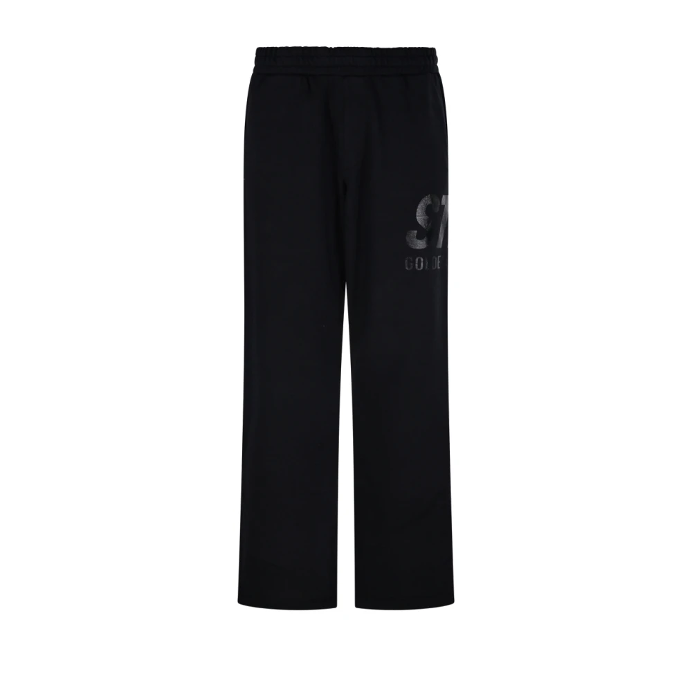 Golden Goose Zwarte joggingbroek met logo-opdruk Black Heren