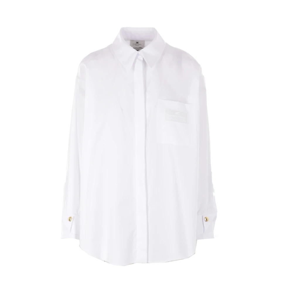 Elisabetta Franchi Witte Blouse LS White Dames